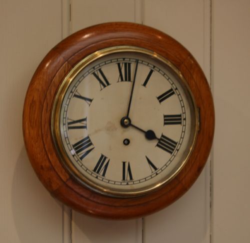 8" Golden Oak Dial Clock