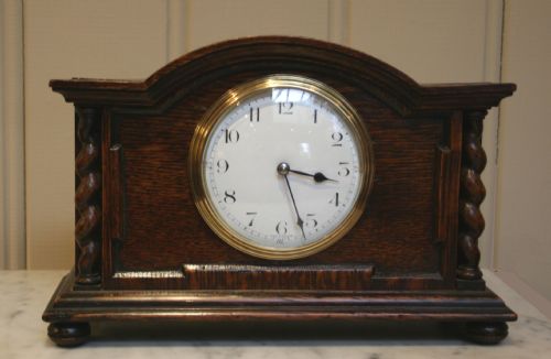 Solid Oak Mantel Clock