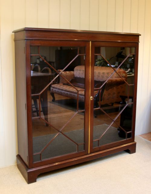 Late Victorian Glazed Mahogany Bookcase