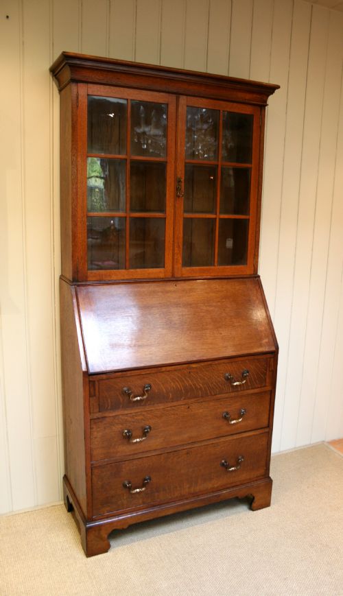 Oak Bureau Bookcase