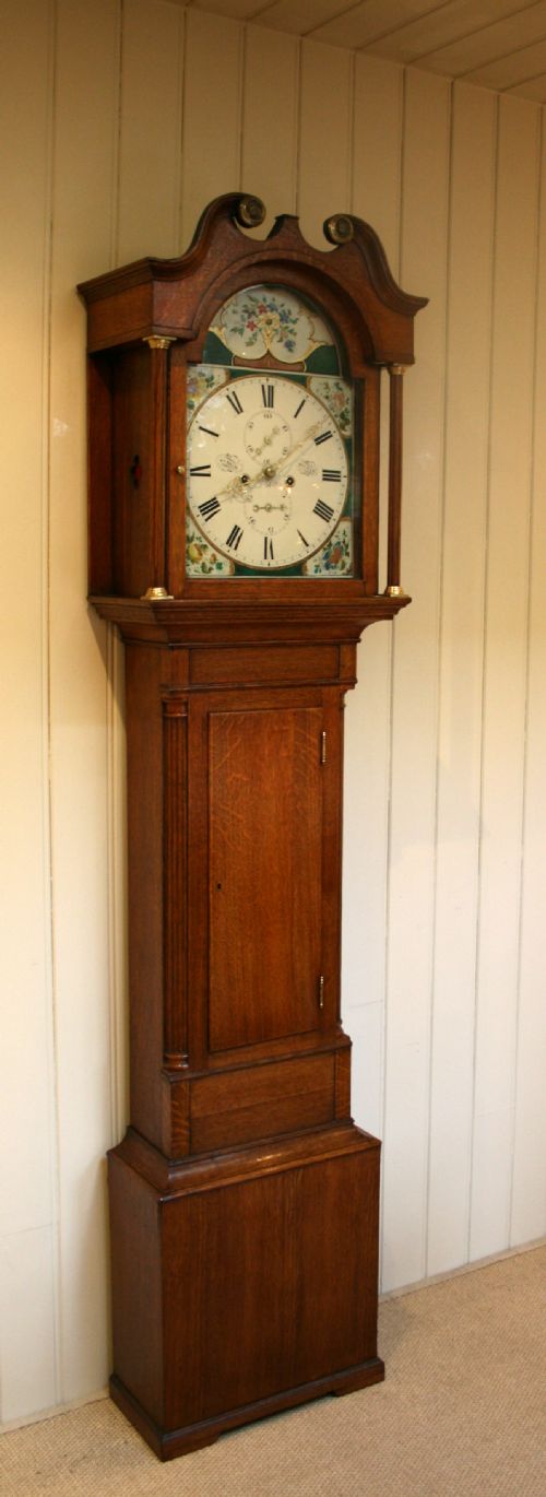 fig 1. Small 19th Century Scottish oak Longcase Clock