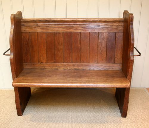 Solid Oak Church Pew