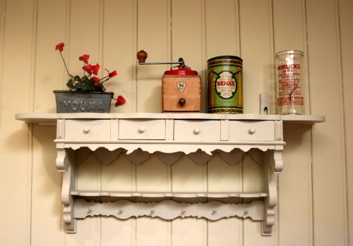 Early 20th Century French Painted Wall Shelf