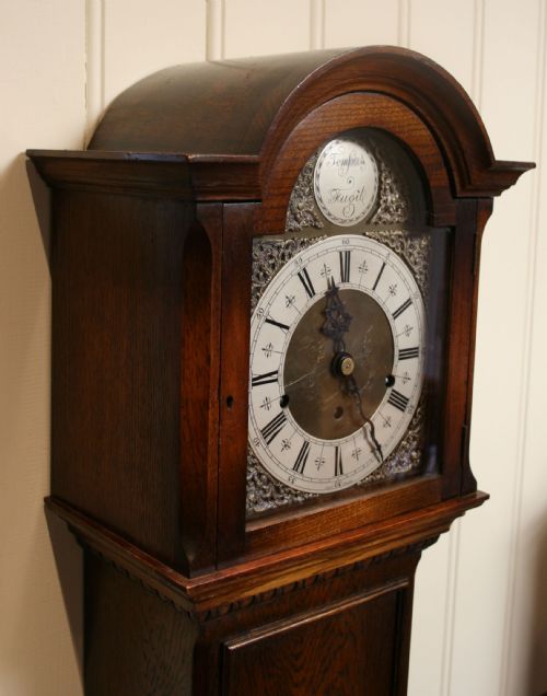 fig 1. Oak Westminster chime Grandmother Clock