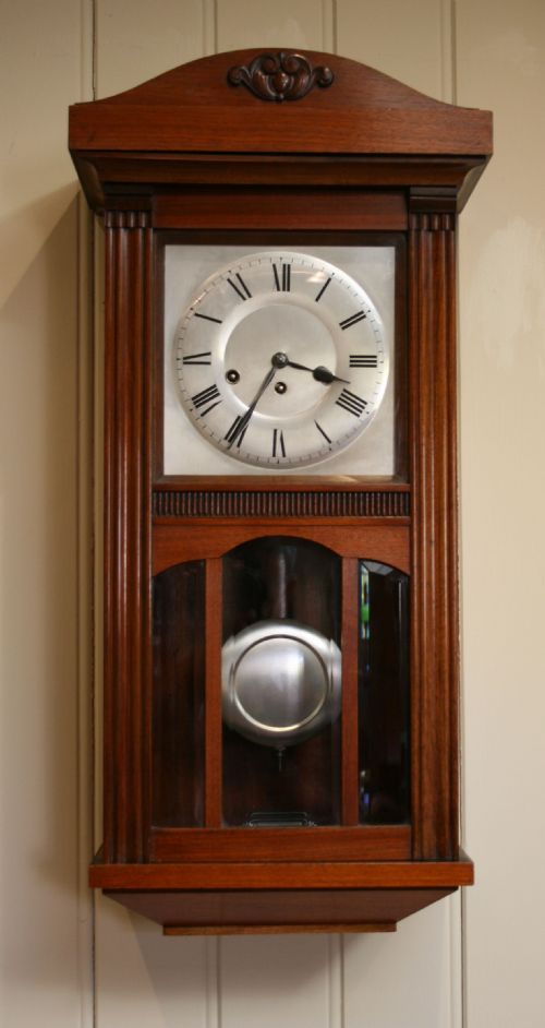 Walnut Westminster Chime Three-glass Wall Clock