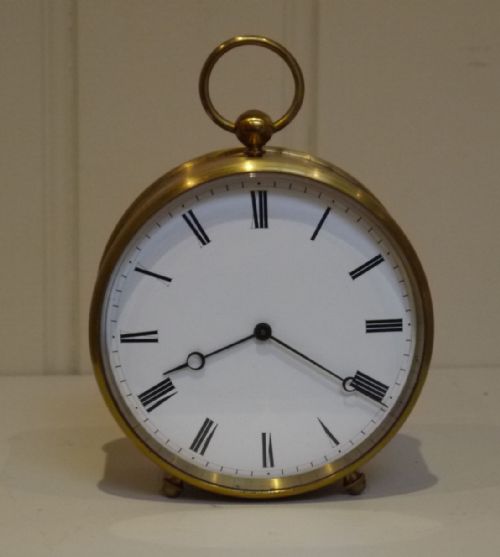 Victorian Brass Drum Clock
