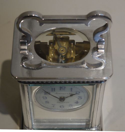 fig 1. Silver Plated Timepiece Carriage clock