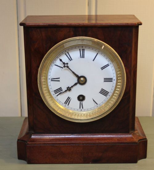 Small Walnut Timepiece Mantel Clock