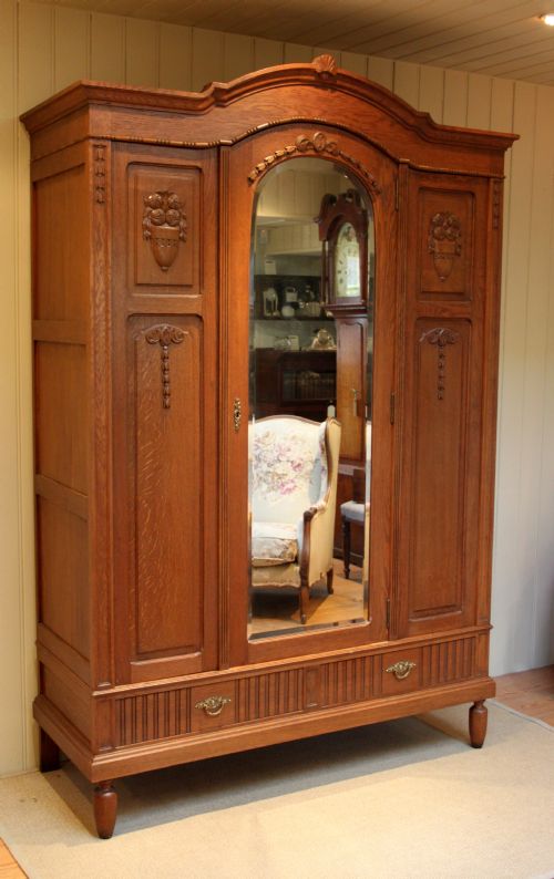 French Solid Oak Wardrobe