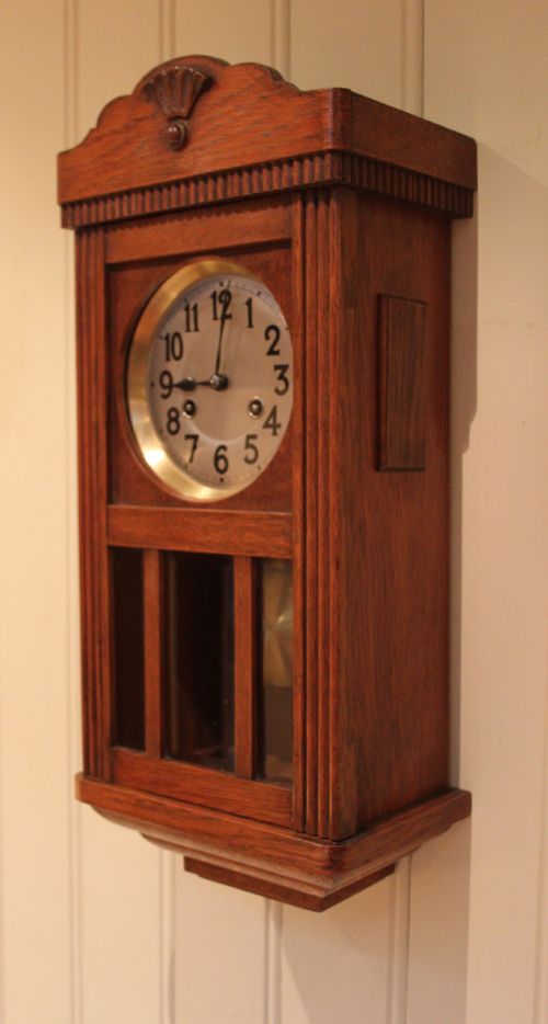 fig 1. Small Oak Striking Wall Clock