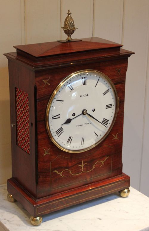 fig 1. Regency Rosewood Chamfer Top Bracket Clock