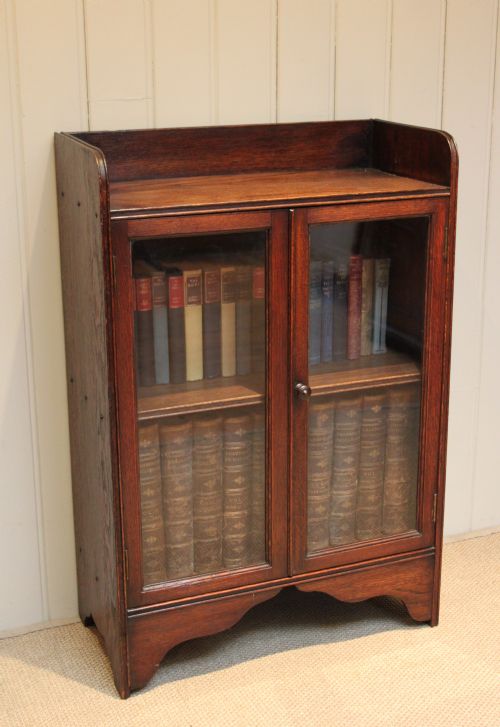 Small Oak Two Door Bookcase