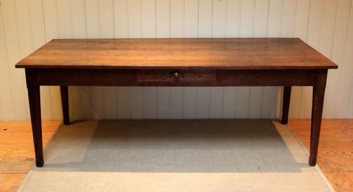Mid 19th Century Solid Oak Farmhouse Table