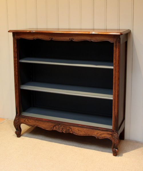 French Solid Oak Open Bookcase