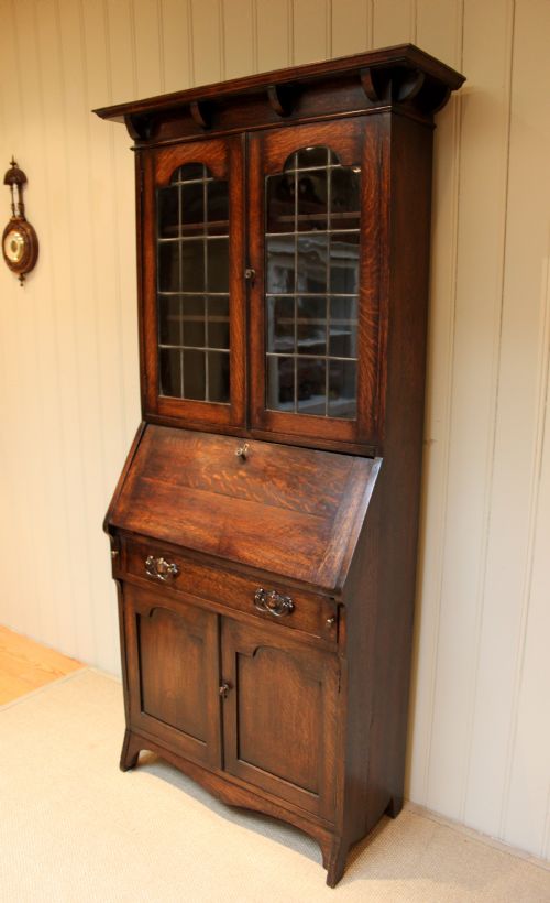 Oak Bureau Bookcase