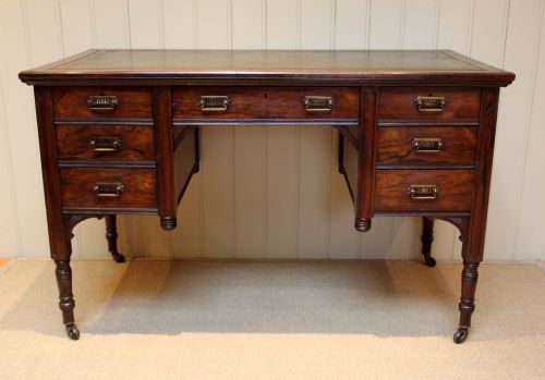Late 19th Century Rosewood Kneehole Desk