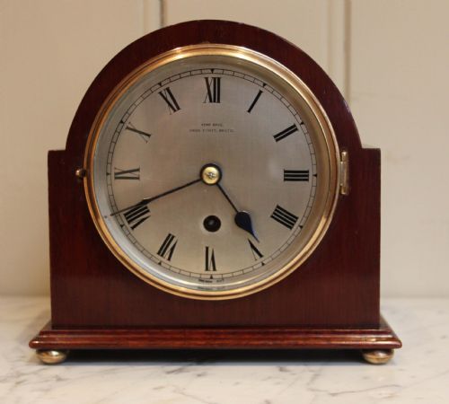 Solid Mahogany Timepiece Mantel Clock