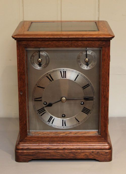 Oak Five Glass Westminster Chime Bracket Clock