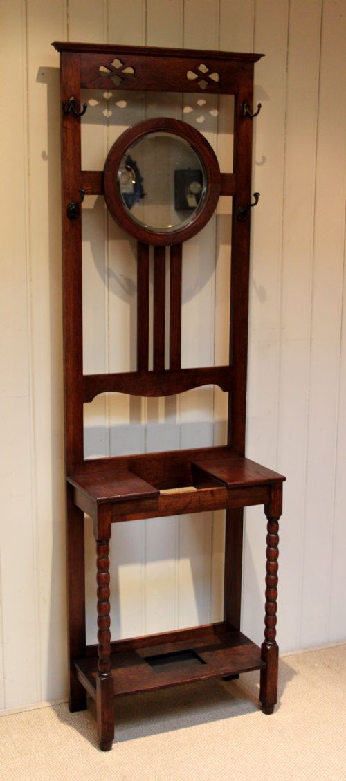 Solid Oak Hall Stand
