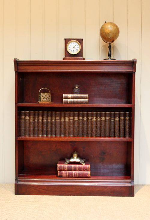 Solid Mahogany Open Bookcase
