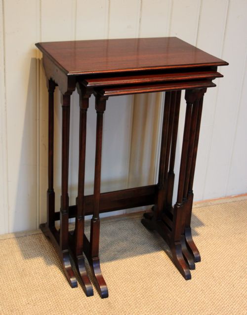Edwardian Nest of Three Mahogany Tables