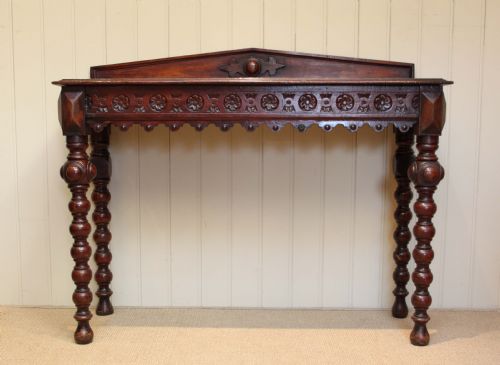 Victorian Solid Oak Hall Table