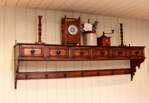 19th Century French Oak Wall Shelf