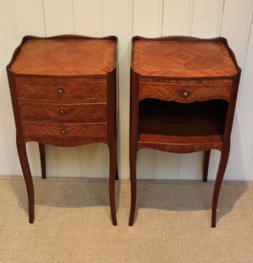 Pair of French Mahogany Bedside Cabinets
