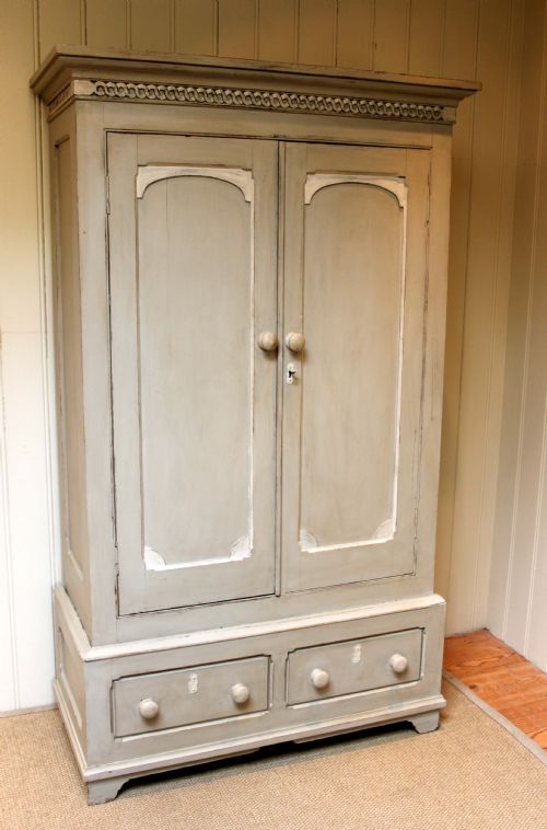 Small Proportioned Late 19th Century Painted Wardrobe