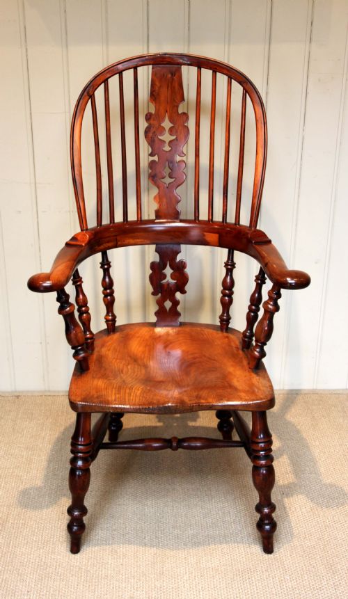 Mid 19th Century Elm and Yew Elbow Chair