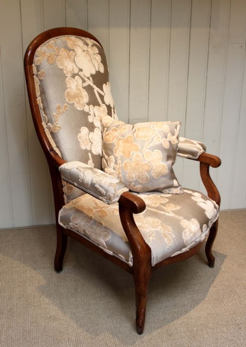 Walnut Balloon Back Armchair