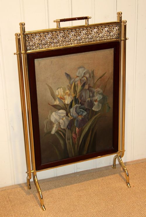 Brass Aesthetic Period Fire Screen