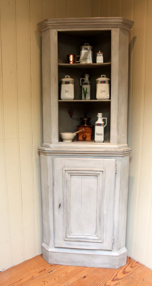 Painted Corner Cupboard