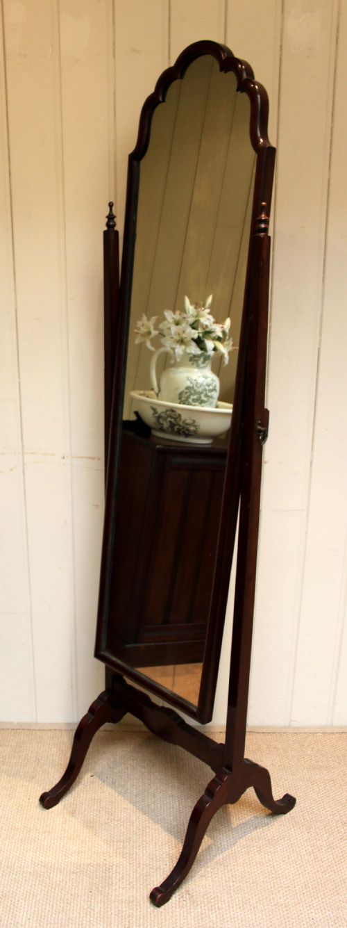 Walnut Cheval Mirror