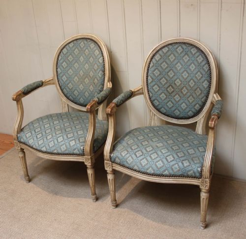 Pair of Painted French Chairs