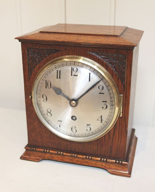 Oak Timepiece Mantel Clock