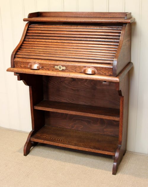 Oak Roll Top Bureau