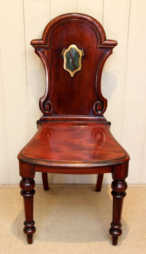 Mid Victorian Mahogany Hall Chair