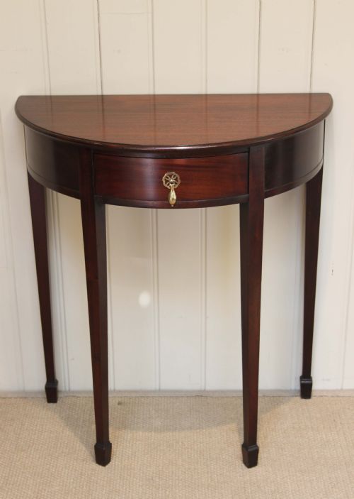 Small Proportioned Mahogany Demi-lune Table
