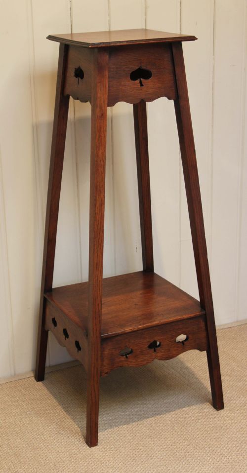 Solid Oak Arts and Crafts Plant Stand
