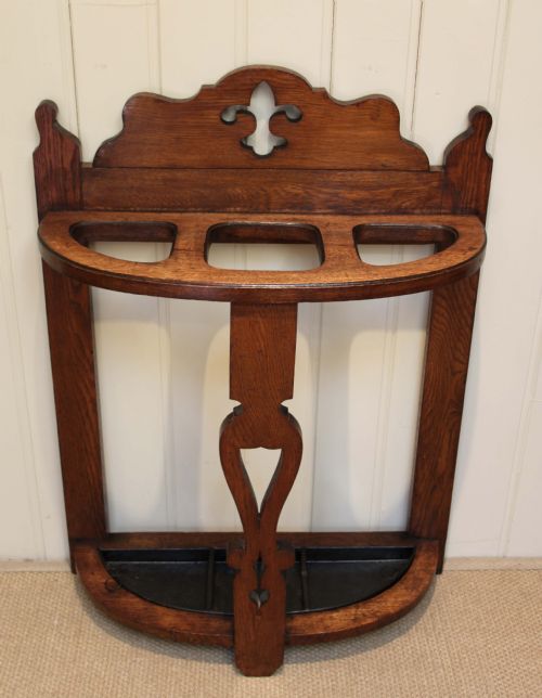 Arts and Crafts Oak Umbrella /Stick Stand