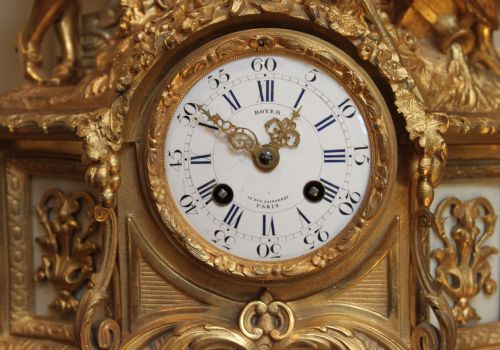 fig 1. French Gilt Ormolu Mantel Clock