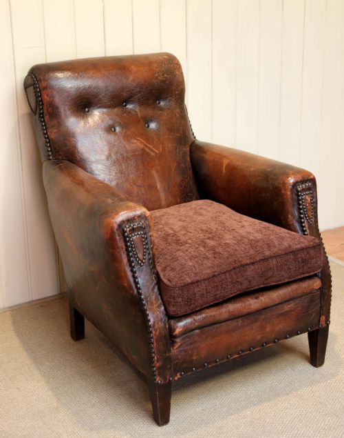 French Leather Armchair