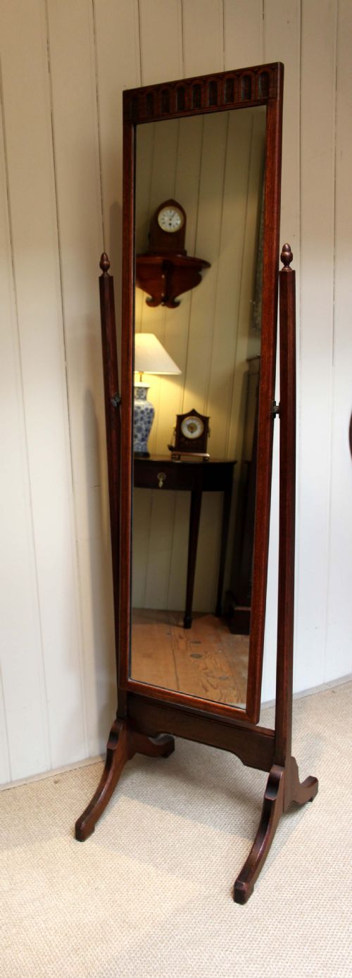 Solid Oak Cheval Mirror