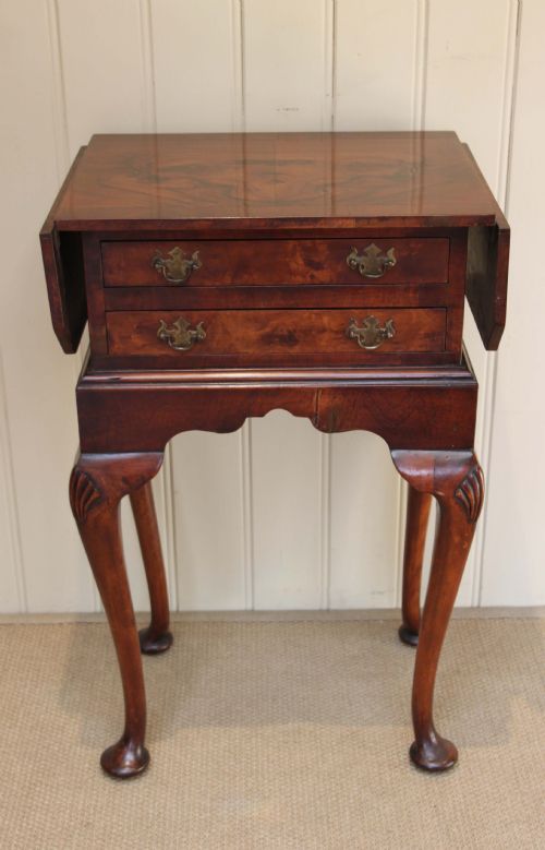 Walnut Drop Leaf Side Table