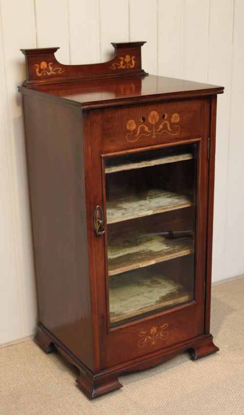 Art Nouveau Mahogany Glazed Cabinet
