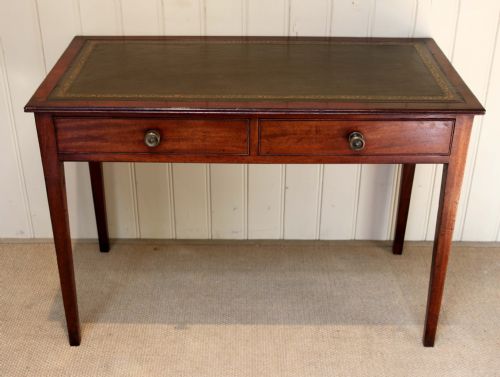 Mid 19th Century Mahogany Leather Top Writing Table
