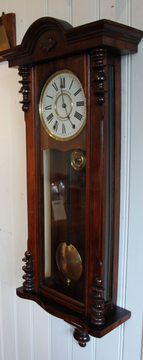 fig 1. Walnut Regulator Style Wall Clock