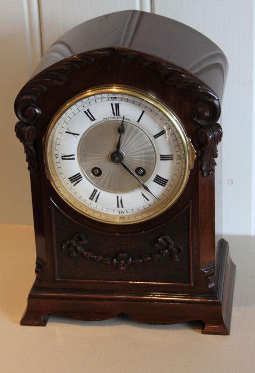 Small Edwardian Mahogany Mantel Clock