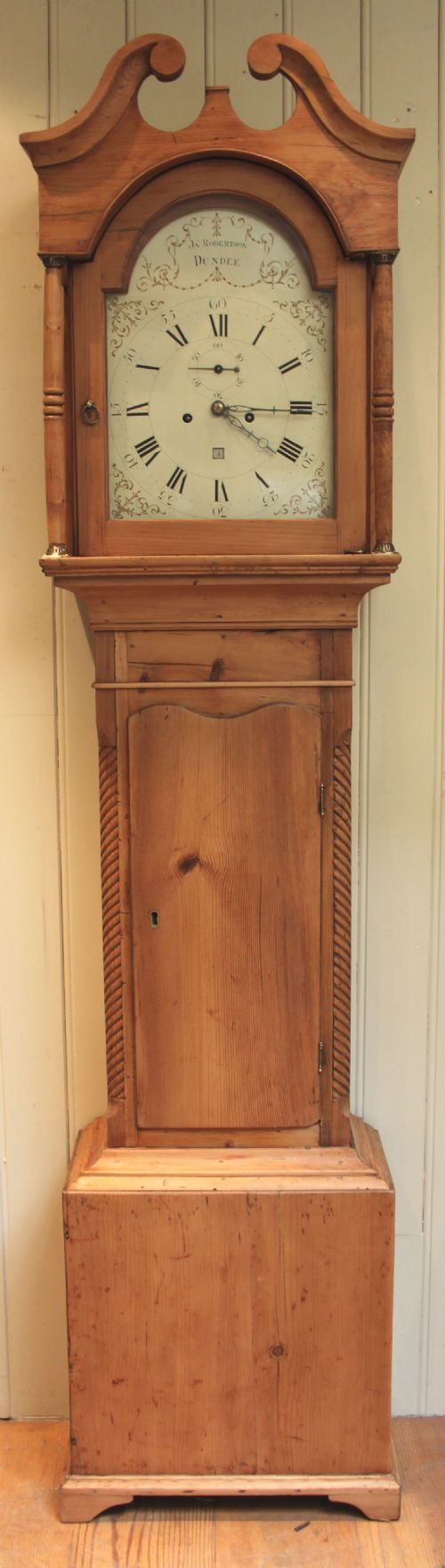 Late 18th Century 8 Day Pine Longcase Clock